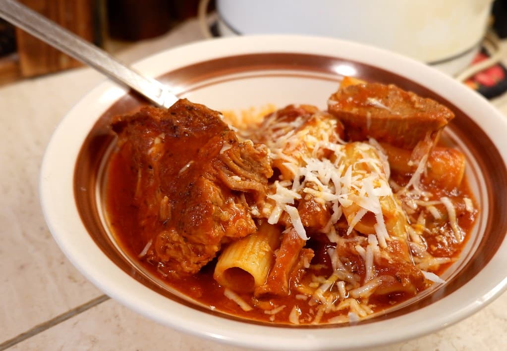 Sunday Gravy prepared as a finished dish