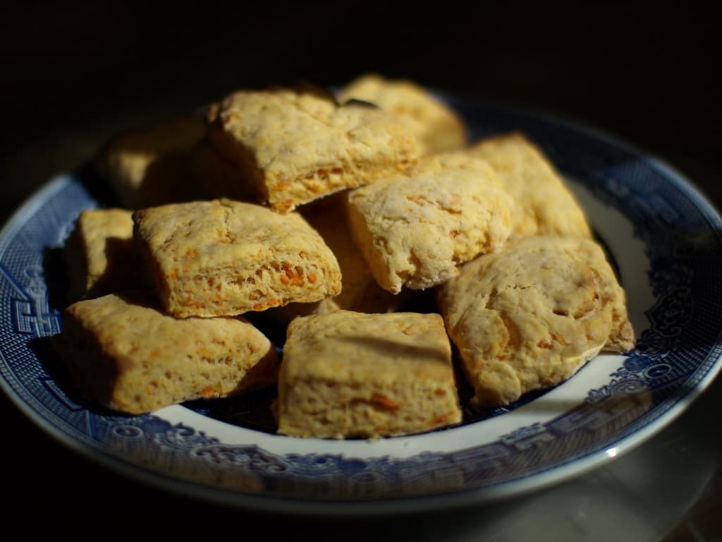 Sweet Potato Biscuits prepared as a finished dish