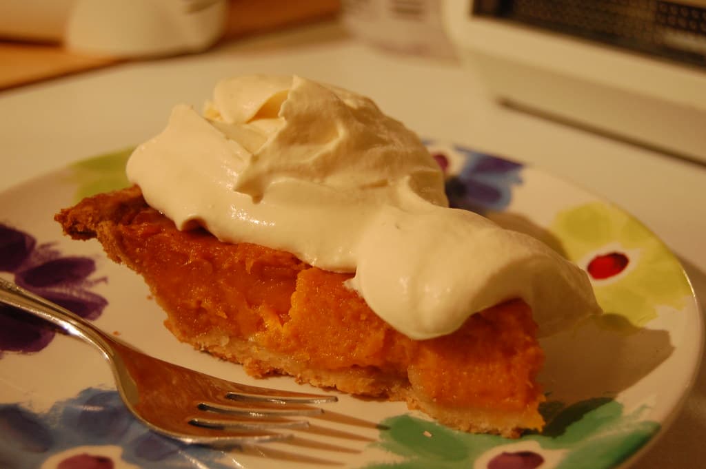 Sweet Potato Pie prepared as a finished dish